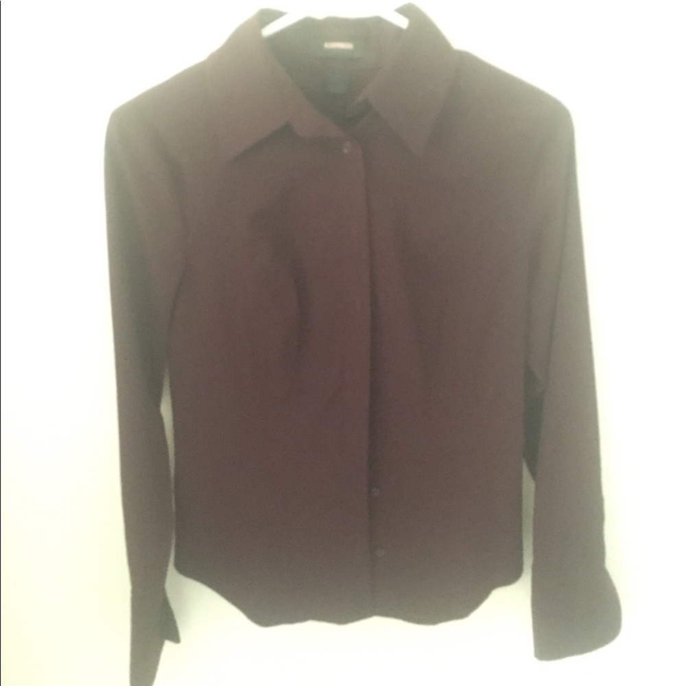 Long Sleeve Plum Purple Button Down Work Shirt